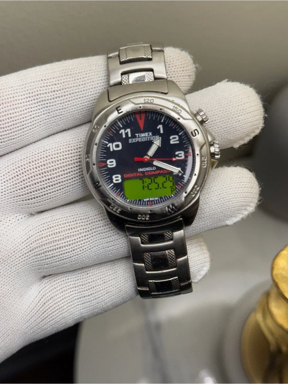 Timex Expedition Men's Stainless Steel Analog-Digital Watch rare find